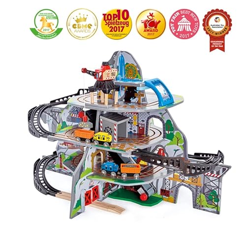 Hape 92cm Mighty Mountain Mine Set w/Train Rail Kids/Toddler 3y+ Play Wooden Toy