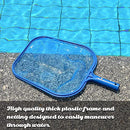 Sunnyglade Swimming Pool Cleaner Supplies/Professional Heavy Duty Pool Leaf Rake Fine Mesh Frame Net/Swimming Pool Cleaning Leaf Skim Net (Blue)