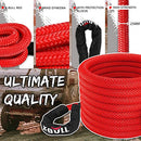 X-Bull Recovery Tow Strap Kinetic Rope 1" x 30Ft/9M with 2 Soft Shackles 15T/33000LBS Strength for Heavy Duty Winch 4x4 4WD Automotive Vehicle Stuck in Sand Mud Snow