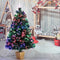 3ft Green Fiber Optic Christmas Tree,Pre-Lit Artificial Mini Christmas Tree, Tabletop Small Xmas Tree with Stars Holiday Home Decorations