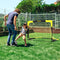 Happy Jump Soccer Goal for Backyard Pop Up Foldable Soccer Net for Children Gift (Black+Yellow, 5' x 3.6')