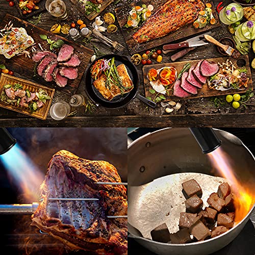 DOMINOX Propane Torch Butane Grill Cooking Sous Vide Charcoal Fire Starter Flame Torch Lighter Kitchen Culinary Torch Gun for Creme Brulee Campfire BBQ Searing Camping (Propane Not Included)