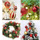 iDopick 50 Pcs Christmas Ball Ornaments, 40mm Red and Gold Christmas Tree Balls, Shatterproof Ornaments Set for Xmas Tree Holiday Party Wedding Decoration (4CM)