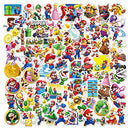 100 Packs Mario Stickers Water Bottles Laptop Phone Motorcycle Computer Guitar Skateboard Hydroflasks Game Super Mario Bros Vinyl Sticker Waterproof Aesthetic Trendy Decals for Teens Girls Adults