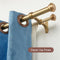 Warm Gold Double Curtain Rods for Windows 72-144", Double Drapery Rods with End Cap Finials, Adjustable 1-Inch Front and 5/8 Inch Back Double Rod Curtain Rods, Telescoping Double Window Rods Warm Gold