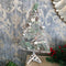 SHATCHI Christmas Pre-Lit Warm White LED Frame Tabletop Centrepiece Decoration with Pinecones and Baubles Holiday Home Décor Star/Rectangle, Wood, Wooden Tree, 48 X 28 CM