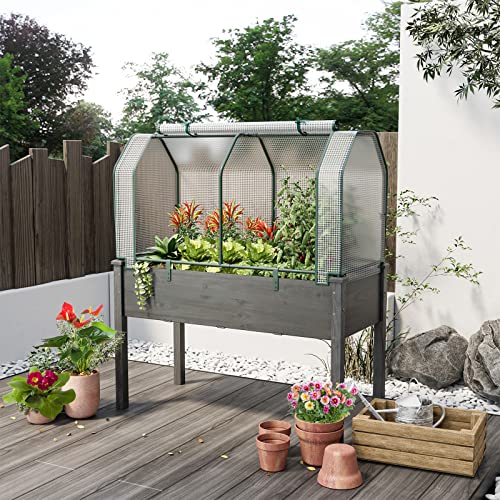 Costway Portable Mini Greenhouse, Plant Greenhouse Tent with Roll-Up Zippered Door, Indoor Outdoor Green Hot House for Backyard, Deck & Patio, Sun Protection, Frost Protection, Dual Using Methods
