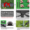 ASENVER Golf Net for Backyard Driving Golf Practice Net Golf Hitting Net with Target Cloth and Carrying Bag (Black, 6.6 FT)