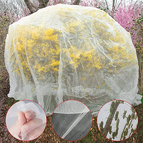 10x2.5M Garden Netting Mosquito Net Bird Netting for Plants Insect Mesh Pest Barrier Mesh Fine Mesh Anti Butterfly Bird Insect Animal Plant Protection Net for Grow Tunnel,Greenhouse,Outdoor and Indoor