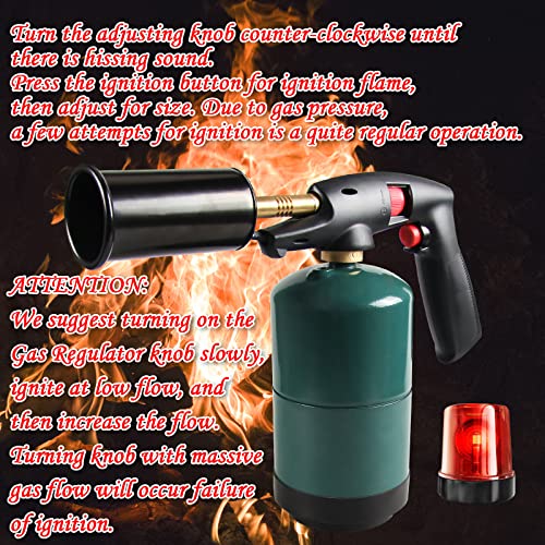 DOMINOX Propane Torch Butane Grill Cooking Sous Vide Charcoal Fire Starter Flame Torch Lighter Kitchen Culinary Torch Gun for Creme Brulee Campfire BBQ Searing Camping (Propane Not Included)
