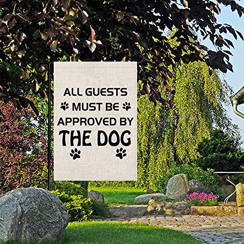 Housewarming Gifts Dog Lovers Gift All Guests Must Be Approved By The Dogs House Garden Flag (Approved By The Dogs)