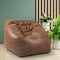 MARLOW Bean Bag Chairs Cover Without Filler, Large Lazy Sofa Cover, PU Leather Recliner Storage Bags Cover,Home Game Lounger for Kids Adults, Indoor Outdoor (400L Capacity, Brown, 100 × 80 cm)