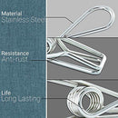 HOMIEST 40 Pack Stainless Steel Clothes Pins Durable Clothes Pegs Multi-Purpose Metal Wire Utility Clips for Laundry Home Kitchen Outdoor Travel Office