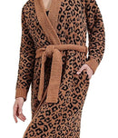 UGG Women's Lenny Robe Ii Jacquard Robe, Cider Leopard, XS