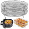 Air Fryer Racks,304 Stainless Steel Multi-LayerStackable Dehydrator Racks,Toast Rack Air Fryer Accessories for Oven and Press Cooker Compatible with Most Air Fryer (round)