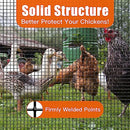 Zevemomo 24" x 50' 1/4inch Hardware Cloth Black Vinyl Coated Chicken Wire Fence Galvanized Welded Mesh Roll for Home Garden Rabbit Cage