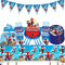 Spider Party Tableware, Spider Party Decorations, Spidey and His Amazing Friends Birthday Party Supplies, Includes Table Cover, Banner, Plates, Napkins, Paper cups,Straws, Fork- Serves 10 Guests