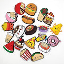 36 Pcs food+Boba tea pattern Shoes Charms Decoration Fits Compatible with Crocs Shoes & Wristband Bracelet Decoration DIY Alloy Party Christmas Halloween Party Gifts for Boy and Girl