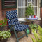 DYTXIII Set of 2 Outdoor High Back Chair Cushions 44"x 22",Water Repellent Rocking Chair Cushions Replacement, Seat/Back Chair Cushions for Patio,Porch,Balcony and Indoor - Geomentry Navy