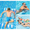 FUNNYTA Water Hammock, 4-in-1 Multi-Portable Water Pool Float Hammock (Saddle, Lounge Chair, Hammock and Drifter) for Adults, Suitable for Travel, Family and Recreation (Striped Blue)
