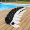 ALFORDSON Pool Cover Roller 8PCS Straps Kit Solar Swimming Pool Blanket Attachment for Pool Cover Reel, 8 Sets Replacement Clips & Nylon Straps for Inground Pools, Black