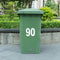 Bin Numbers for Wheelie Bins (Pack of 4 Stickers) - Choice of 0-9 Bin Numbers - White Self Adhesive Vinyl Wheelie Bin Numbers, 17.3cm Long Wheelie Bin Stickers for waste bin, garbage bin (No.5)