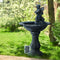 Gardeon Solar Water Fountain, 94cm Tall Feature Pump Bird Bath Powered Features Fountains Garden Outdoor Indoor Pond Decoration, with LED Lights Angel Black