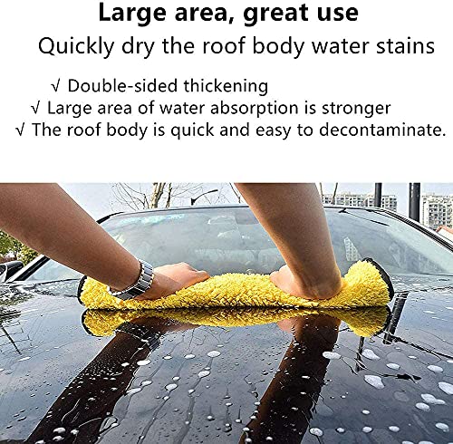 5 PCS Car Professional Cleaning Cloths,Double Layer Super Thick Microfiber Cleaning Cloth for Car Wash Buffing Wax Polishing and Drying- Multipurpose Household Cleaning and Car Washing Premium Towels