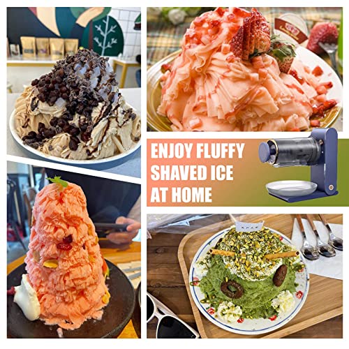 Ice Shaver, Electric Shaved Ice Machine with Ice Tray, Portable USB Charge Ice Crusher, Slushie Machine, Snow Cone Machine, for Ice Cream, Snowcone, Kakigori, Bingsu, Cocktail Maker for Home