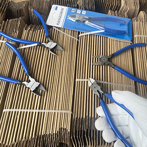 Wire Cutters 6 PCS, KAIHAOWIN 6 inch Dikes Small Wire Cutters Flush Cutters Wire Snips Clippers Diagonal Cutters Side Cutters Cutting Pliers for Crafting