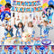 Pusuanzi Sonic Birthday Party Set, 95-Piece Sonic 2 Paper Plates Children's Birthday Party Tableware - Banners, Balloons, Tablecloth, Paper Plates, Napkins, Paper Cups, Straws, Invitation Card