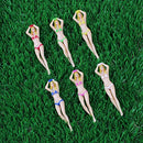 Crestgolf Style 6pcs/Pack 75mm(2.95inch) Sexy Bikini Lady Golf Tees Pin-up Girl Golf tees Gift Newest Design Plastic Golf Tees Golf Accessories