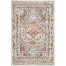 zesthome 8x10 Area Rugs for Living Room,Stain Resistant Non-Slip Backing Washable Rugs,Vintage Boho Persian Large Area Rug (Orange,8'x10')