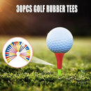 30PCS 83MM Golf Tees Multi Color Plastic With Rubber Cushion Top AU