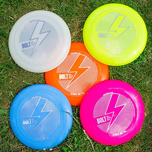 BOLT OneSevenFive Ultimate Frisbee Flying Disc! Loads of UV Colours Available! (UV Orange)