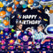 YimaiX Space Party Supplies, Space Party Disposable Tableware Paper Plates Napkins Straws for Space Astronaut Outer Galaxy Theme Birthday Party Decoration Serves 16 Guests