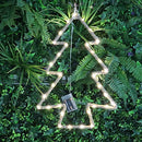 SHATCHI Christmas Tree Silhouette LED Hemp Rope Lights Xmas Decoration Battery Operated Holiday Garden Home Wall Room Hanging Décor