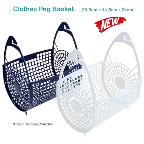 Laundry Plastic Pegs Hanging Basket Bags Holders Storage Clothes Washing Clip