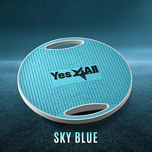 Yes4All EBGL Plastic Wobble Balance Board, 40 cm Surface Balance Board for Standing, Core Training, Gym Home Workout (Sky Blue)