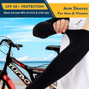 [ 2 Pairs ] UV Protection Cooling Arm Sleeves, T Tersely UPF 50 Arm Warmers for Men Women Youth Arm Support for Cycling Baseball Basketball Driving,Arm Compression Sleeves,One Size Fit Most