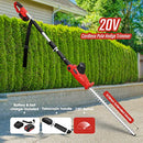 SHOGUN Pole Hedge Trimmer Cordless Electric Extendable Long Reach Telescopic Handle Garden Tool Fast Charger 20V