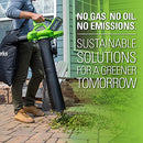 Greenworks 40V (185 MPH / 340 CFM / 75+ Compatible Tools) Cordless Brushless Leaf Blower/Vacuum, Tool Only