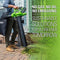 Greenworks 40V (185 MPH / 340 CFM / 75+ Compatible Tools) Cordless Brushless Leaf Blower/Vacuum, Tool Only
