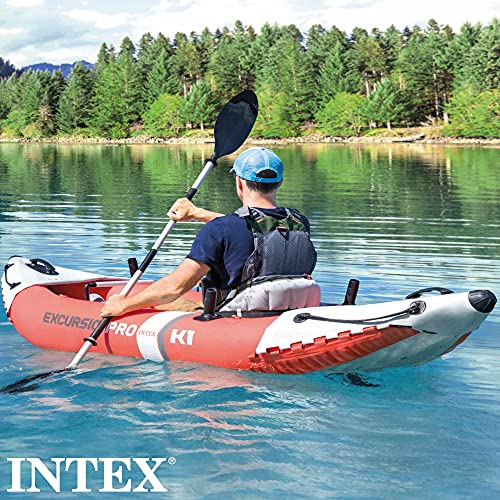 Intex Excursion Pro K1 Kayak, Red and grey, 68303NP