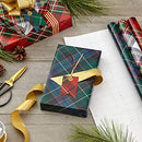 Hallmark Christmas Wrapping Paper Bundle with Cut Lines on Reverse, Plaid (Pack of 4, 120 sq. ft. TTL) Red and Black, Green and Blue, Red and Green Plaid, 4 Pack