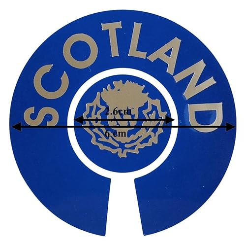 Acclaim Jumbo 6 cm 1 x Scotland Rampant Lion Yellow Red 1 x Scotland Thistle Blue Gold Lawn Bowls Identification Stickers Markers 2 Full Sets of 4 Self Adhesive