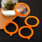 Silicone Replacement Gasket,Silicone Jar Gaskets Replacement, Airtight Rubber Seals Rings for Mason Jar Lids, Leak-Proof Canning Silicone Fitting Seals for Glass Clip Top Jars (Orange, 10pcs)