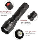 LED Torch High Lumens Flashlights Tactical Flashlight with Adjustable Focus a Water Resistant Torch for Outdoor Zoomable 5Modes Water Resistant, Handheld Light/LED Torch