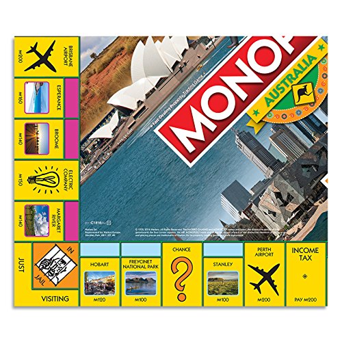 Monopoly - Australia Edition Game - 2 To 6 Players - Family Board Games And Toys For Kids, Boys Girls - Ages 8+