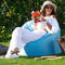 Floating Bean Bag for Pool,Bean Bag Chairs for Adults,Outdoor Waterproof Bean Bag Cover No Filler Garden Beach Camping Swimming Pool Floating Beanbag Pouf Chair Oxford (Color : Sky Blue, Size : XL-D